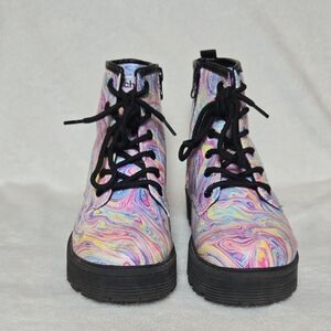 Skechers Gravlen Swirlicious LiL Girl's Boots Hi-Top Zip BOOT KAWAII ARTSY  SZ1